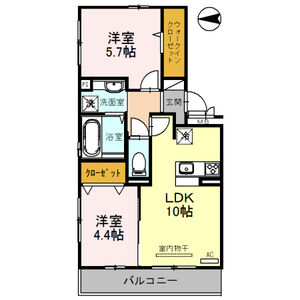 2LDK 間取り図