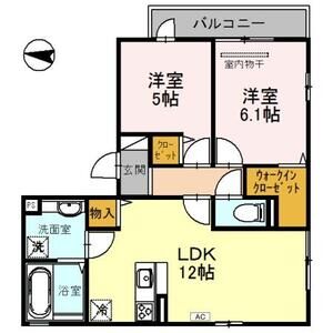 2LDK 間取り図