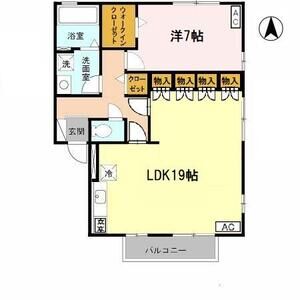 1LDK 間取り図