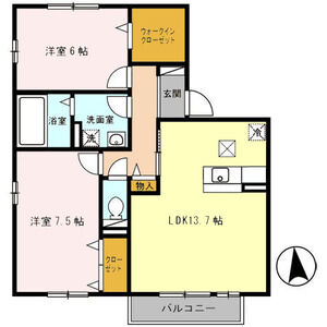 2LDK 間取り図