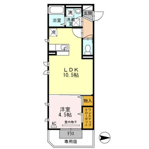 1LDK 間取り図