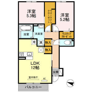 2LDK 間取り図