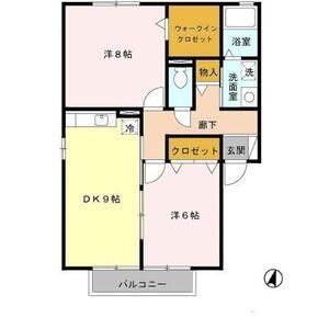 2DK 間取り図