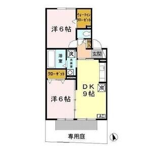 2DK 間取り図