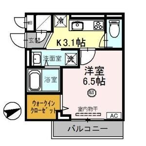 1K 間取り図