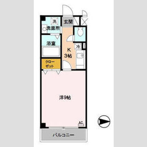 1K 間取り図