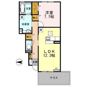 1LDK 間取り図