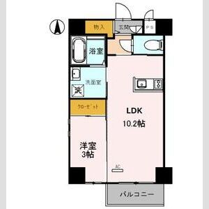 1LDK 間取り図