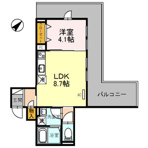 1LDK 間取り図