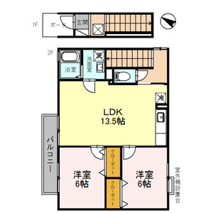 2LDK 間取り図