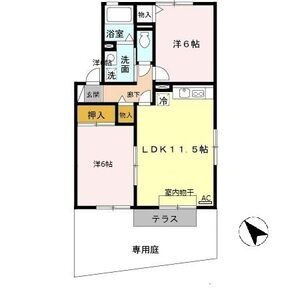 2LDK 間取り図
