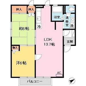2LDK 間取り図