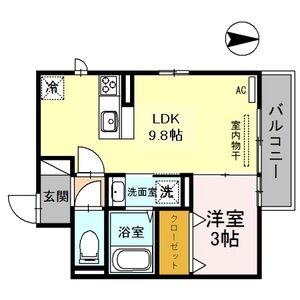 1LDK 間取り図
