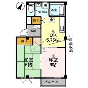 2DK 間取り図