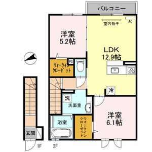 2LDK 間取り図