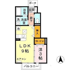 1LDK 間取り図