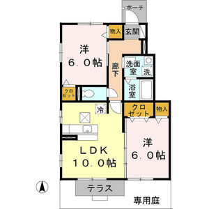 2LDK 間取り図