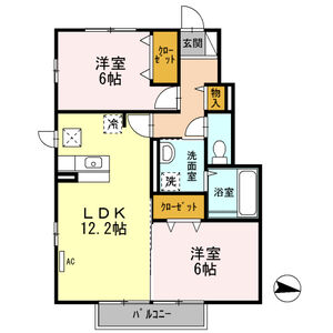 2LDK 間取り図