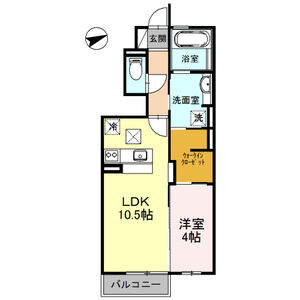 1LDK 間取り図