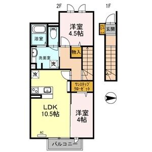 2LDK 間取り図