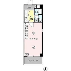 1K 間取り図