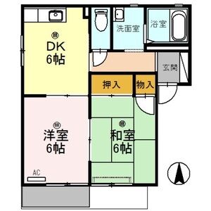 2DK 間取り図