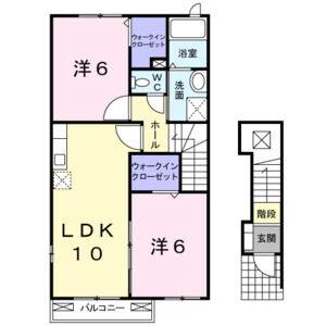 2LDK 間取り図