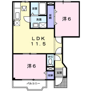 2LDK 間取り図