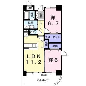 2LDK 間取り図