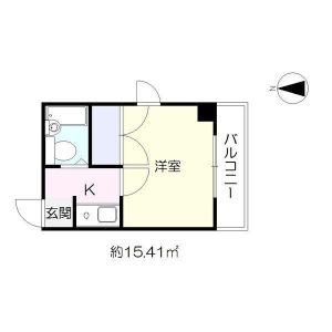 1K 間取り図
