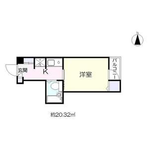 1K 間取り図