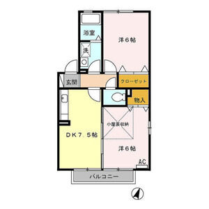 2DK 間取り図