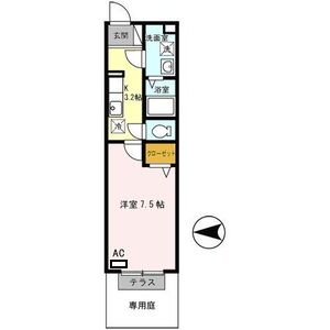 1K 間取り図