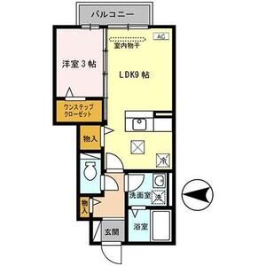 1LDK 間取り図