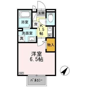 1K 間取り図