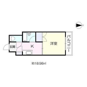 1K 間取り図