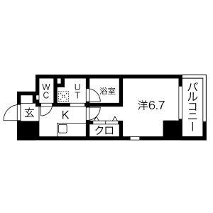 1K 間取り図