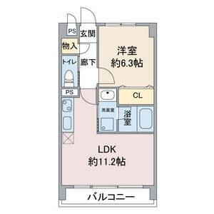 1LDK 間取り図