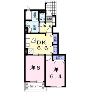 2DK 間取り図