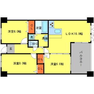 3LDK 間取り図
