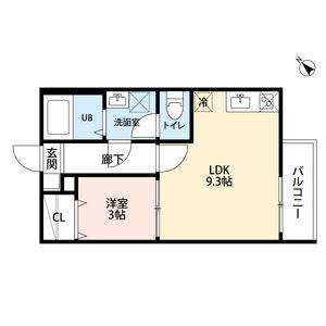 1LDK 間取り図