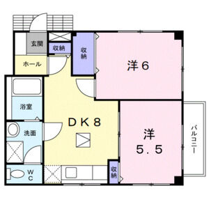 2DK 間取り図
