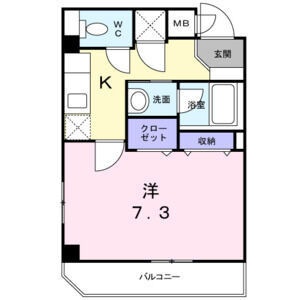 1K 間取り図