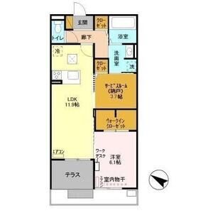 1LDK 間取り図