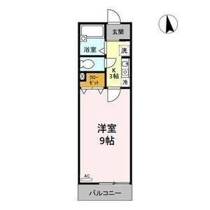 1K 間取り図