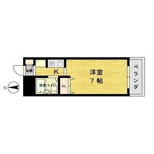 1K 間取り図