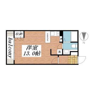 ワンルーム 間取り図