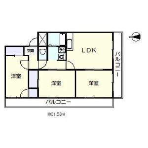 2DK 間取り図