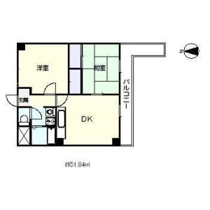 2DK 間取り図