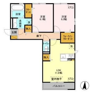 2LDK 間取り図